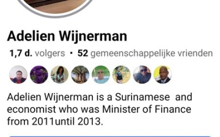 Financiën en Planning waarschuwt voor fake Facebookaccount minister Adelien Wijnerman