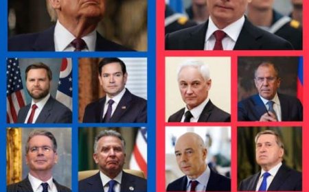 Delegatie voor de VS-Rusland top in Alaska.