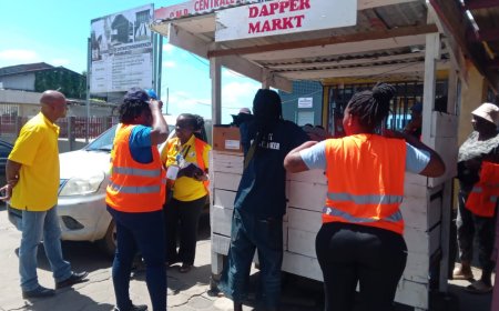 Grootschalige schoonmaakactie in centrum Paramaribo