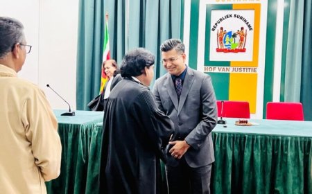 Kavish Soekhlal beëdigd als kandidaat-notaris bij Hof van Justitie