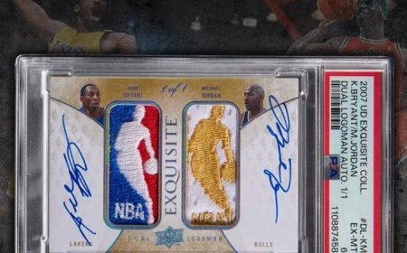 Zeldzaam Jordan–Bryant-sportkaart breekt record