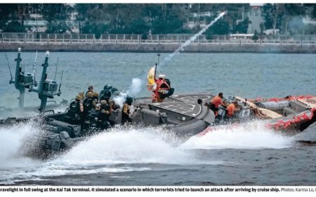 Stad houdt grootste anti-terreuroefening in Kai Tak