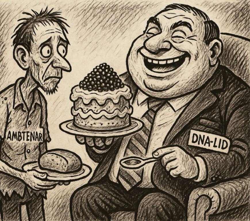 Democratie op z’n Surinaams: de ene ambtenaar krijgt brood, de andere een taart met kaviaar