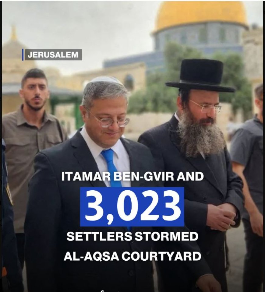 Meer dan 3.023 ‘Israëlische’ kolonisten bestormden zondagochtend de binnenplaatsen van de Al-