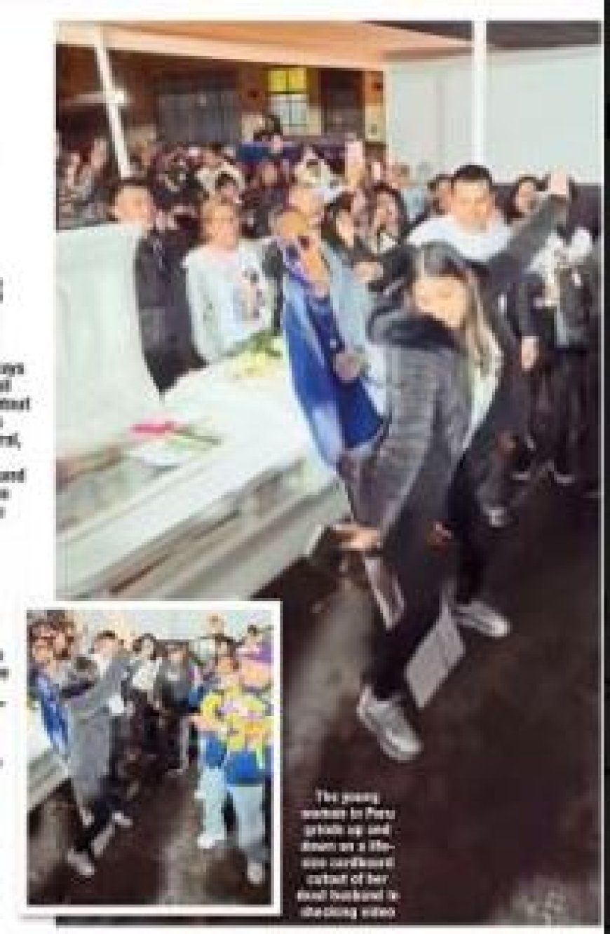 Wrede rouw: weduwe twerkt naast de kist van haar man