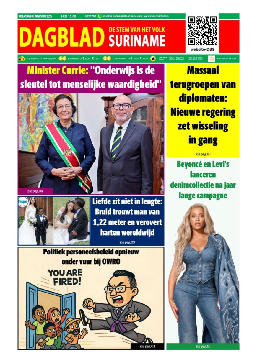 Dagblad Suriname, woensdag 6 augustus 2025