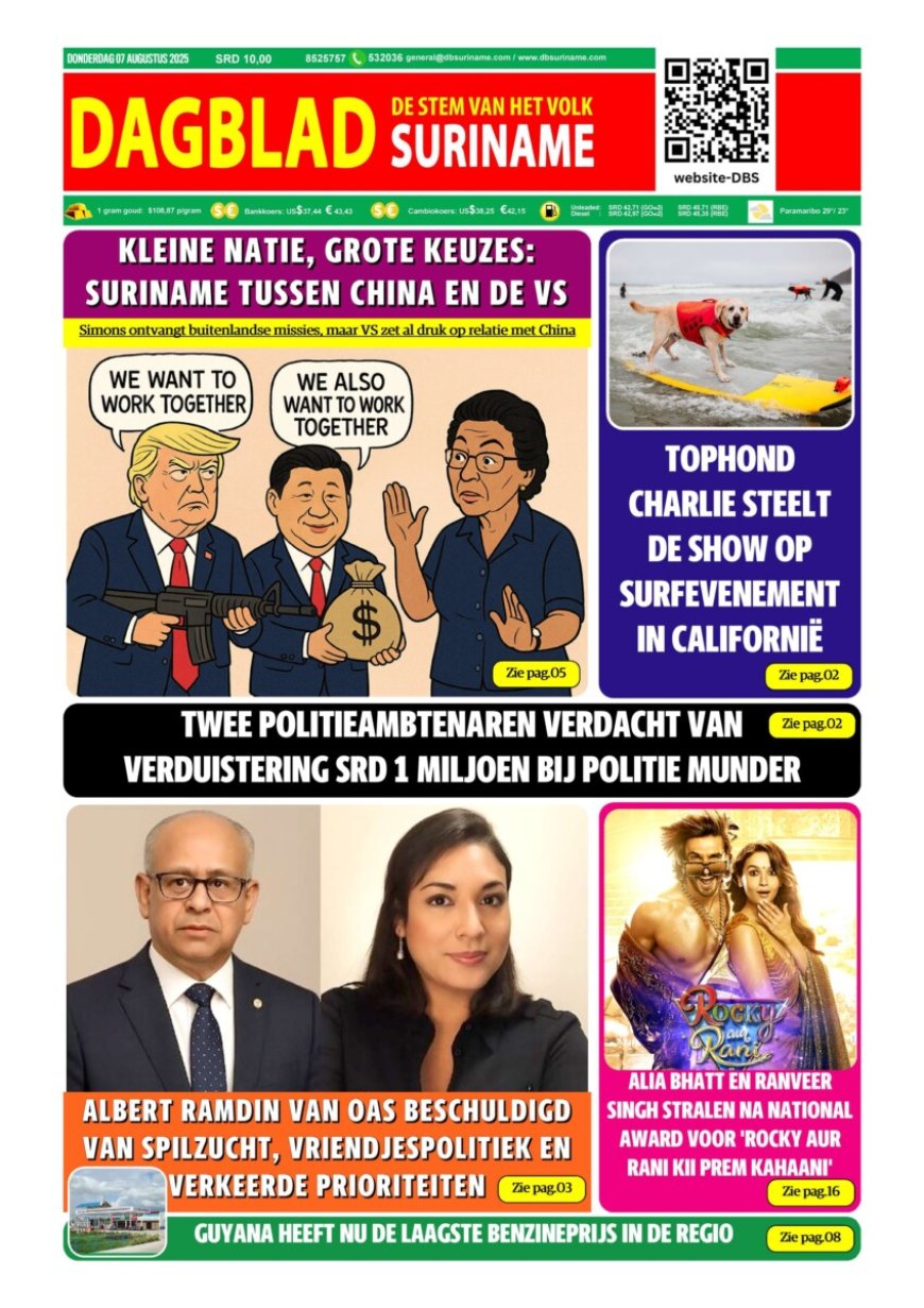 Dagblad Suriname, donderdag 7 augustus 2025