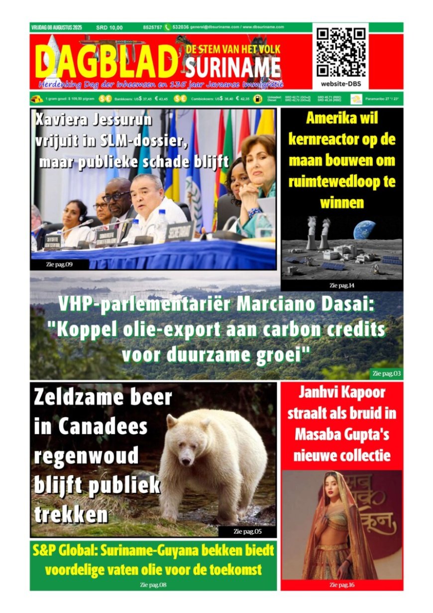 Dagblad Suriname, vrijdag 8 augustus 2025