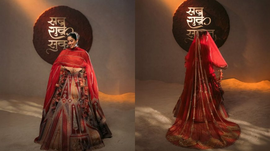 Janhvi Kapoor straalt als bruid in Masaba Gupta’s nieuwe collectie