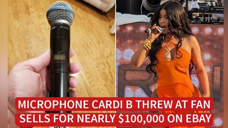 Cardi B’s weggegooide microfoon weer te koop op eBay