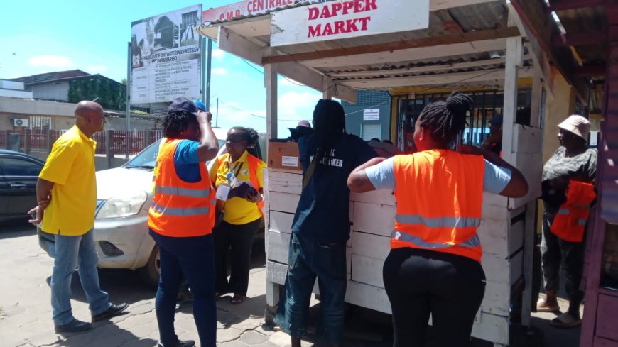 Grootschalige schoonmaakactie in centrum Paramaribo