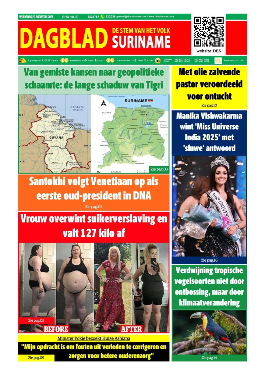 Dagblad Suriname, woensdag 20 augustus 2025