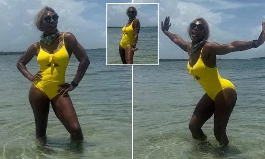 Serena Williams, 43, poseert in sexy badpak en onthult gewichtsverlies