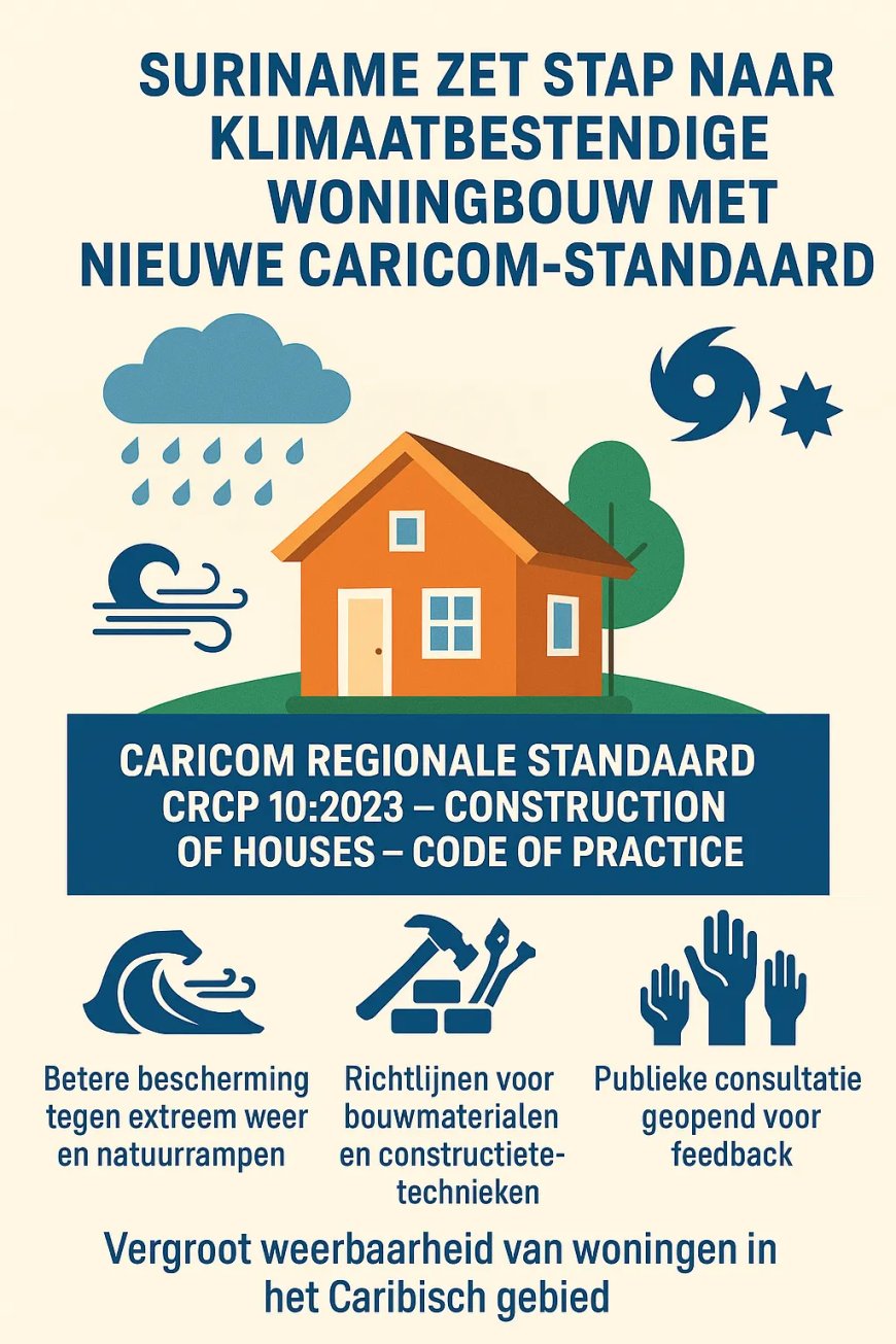 Suriname zet stap naar klimaatbestendige woningbouw met nieuwe CARICOM-standaard