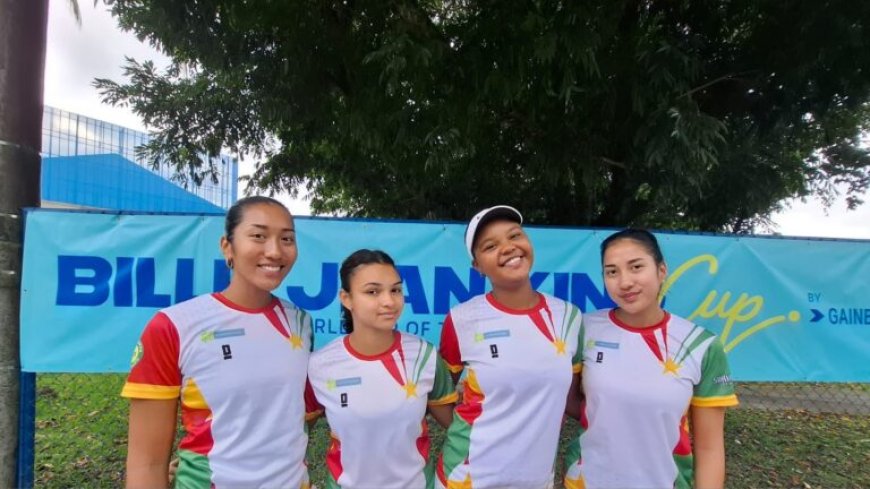 Surinaams vrouwentennisteam schrijft geschiedenis in Billie Jean King Cup