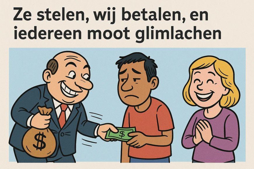 Ze stelen, wij betalen, en iedereen moet glimlachen