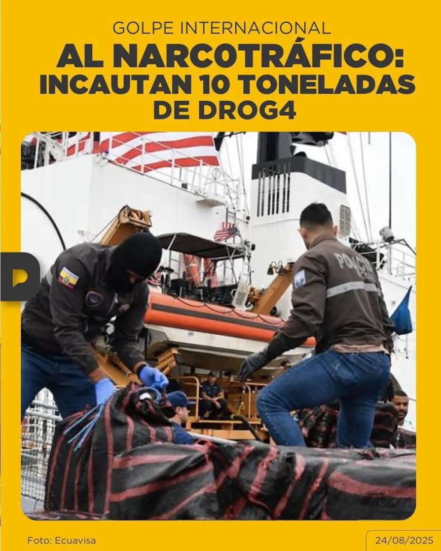 Ecuador onderschept 10,3 ton drugs op zee met steun Kustwacht VS