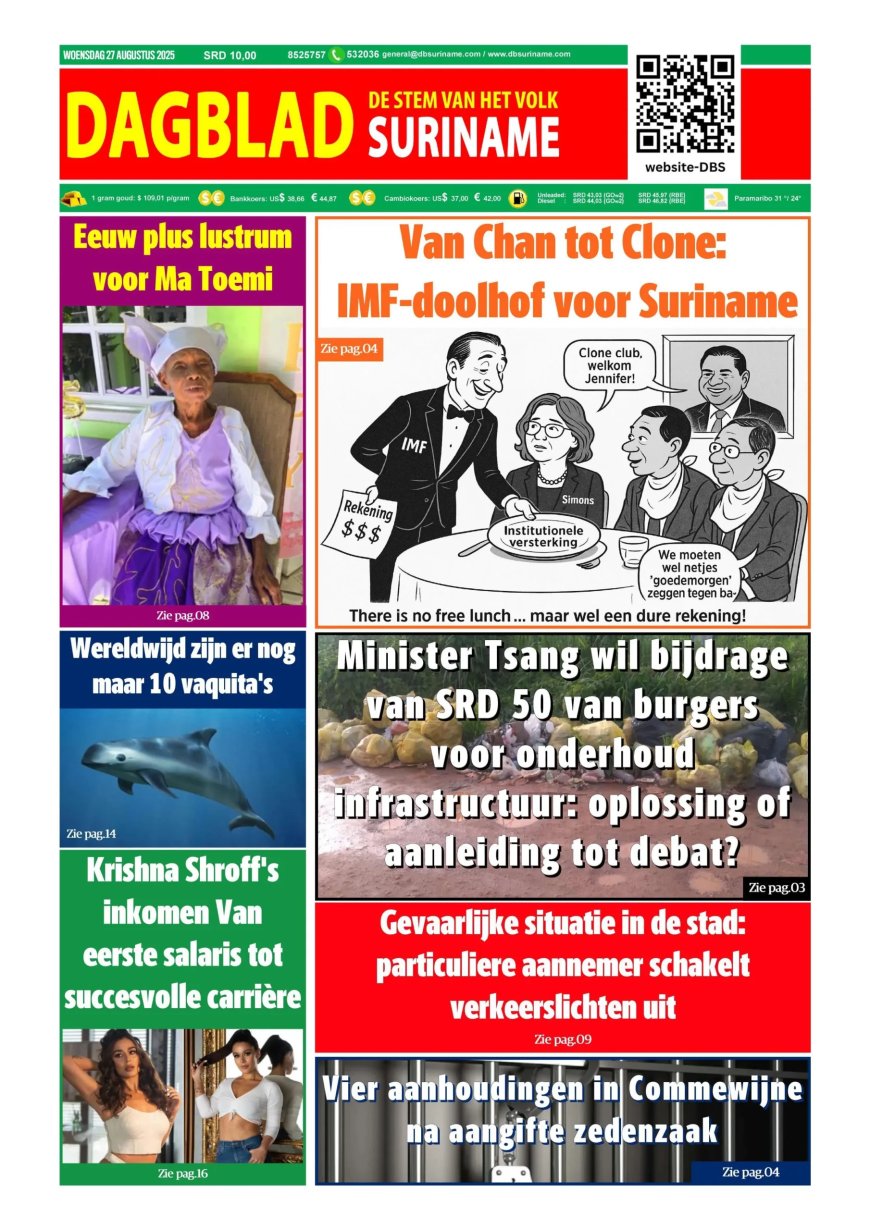 Dagblad Suriname, woensdag 27 augustus 2025