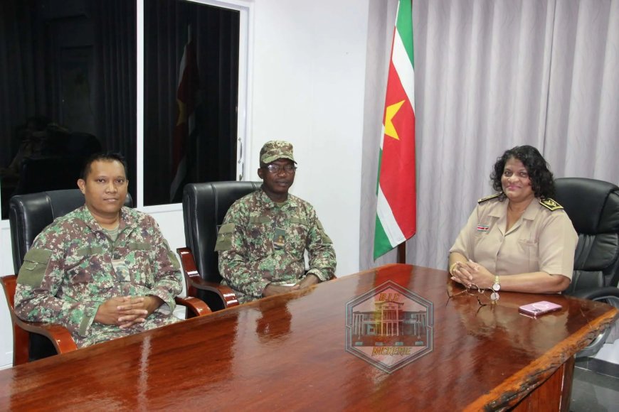 Samenwerking districtscommissariaat Nickerie en Nationaal Leger verder versterkt na bezoek ka