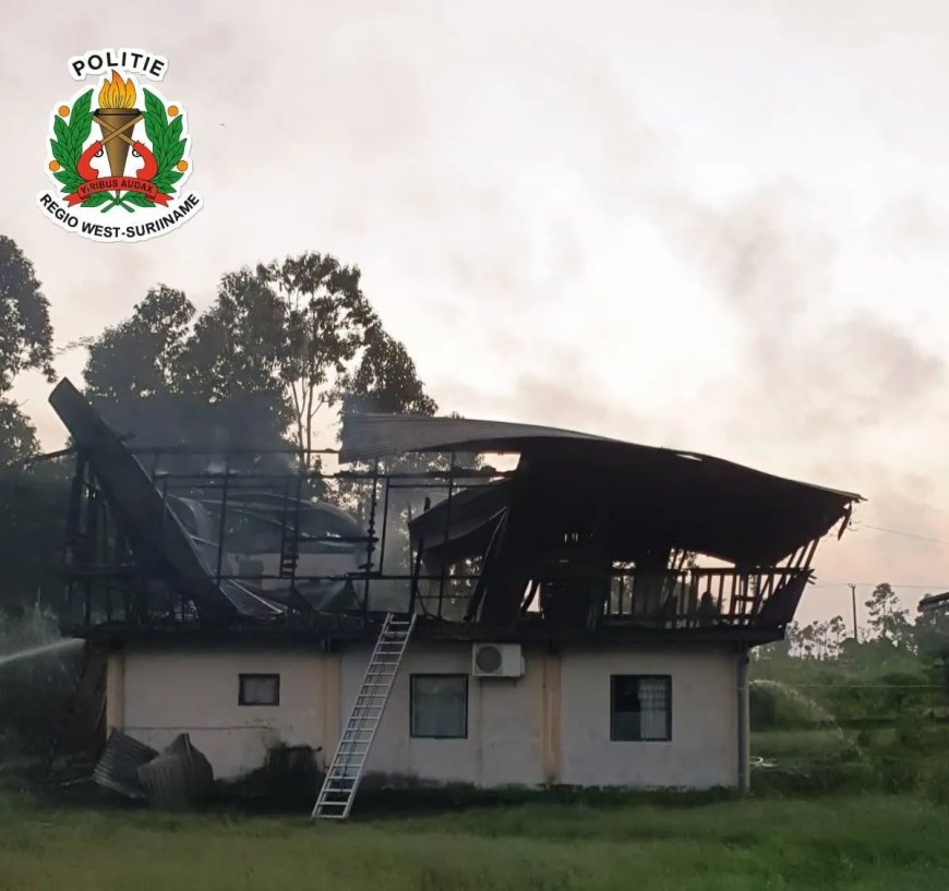 Onbewoonde woning in Nickerie door brand in de as gelegd