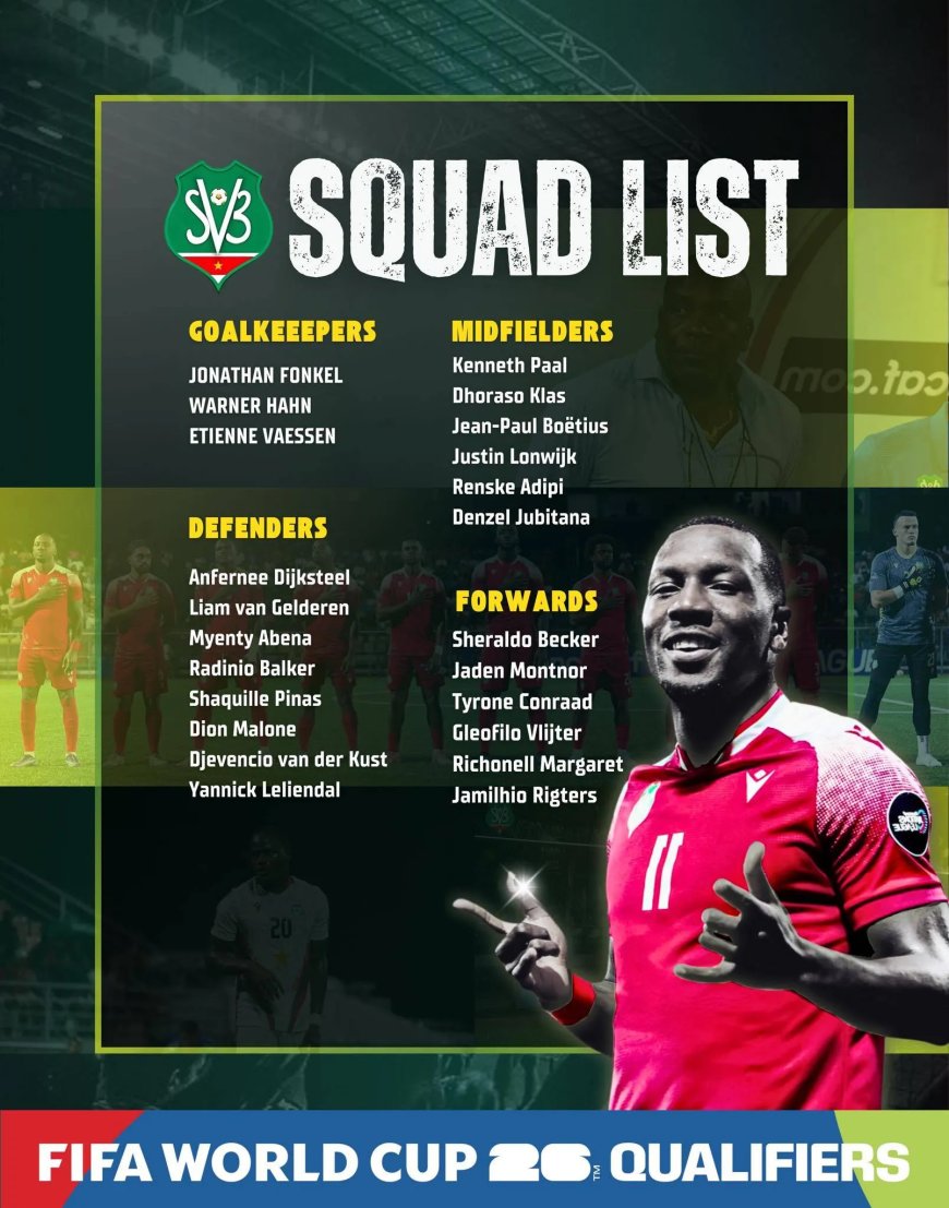 Surinaamse WK-selectie voor septemberduels