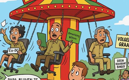 Nickerie’s dc-carrousel: Draaimolen draait sneller dan de plantagewind!