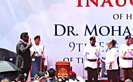 Bouva vertegenwoordigde Suriname bij inauguratie Guyanese president Ali