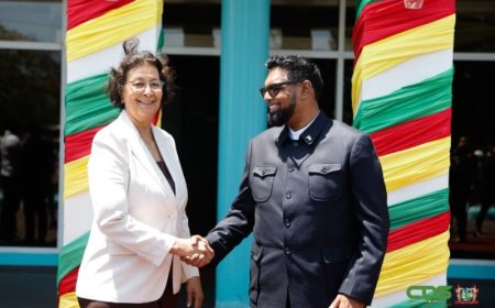 Guyanese president Irfaan Ali in Suriname