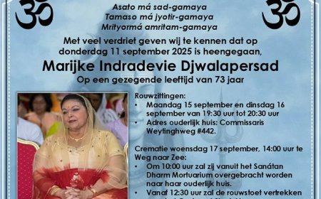 In herinnering aan Marijke Indradebie Djwalapersad