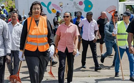 750 jongeren actief met Krin Kondre – president steekt handen uit de mouwen