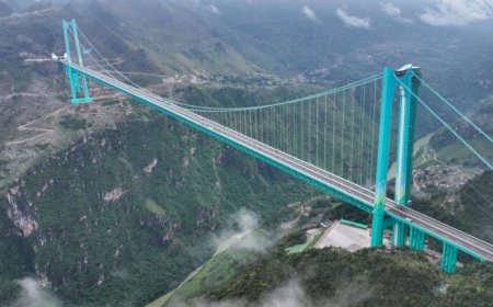 Hoogste brug ter wereld geopend in China