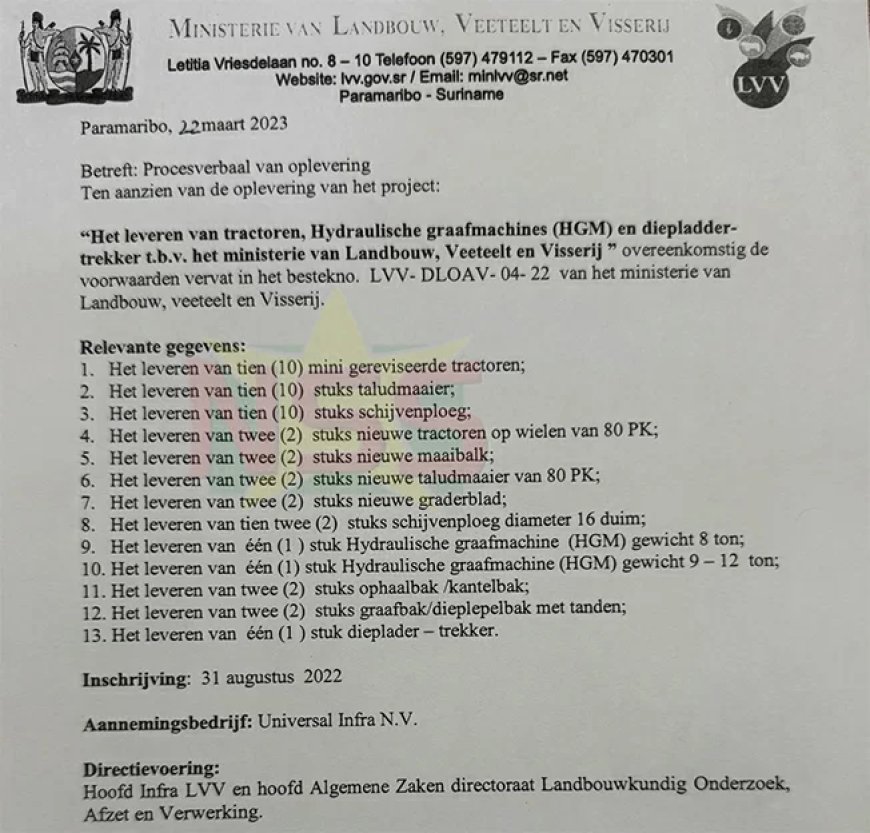 Aangifte tegen verduistering: LVV mist machines, tractoren en boten