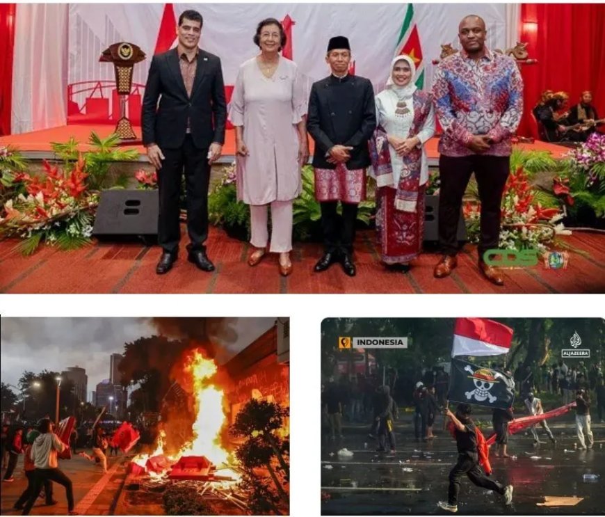 Feest in Paramaribo, vlammen in Makassar-Indonesië 