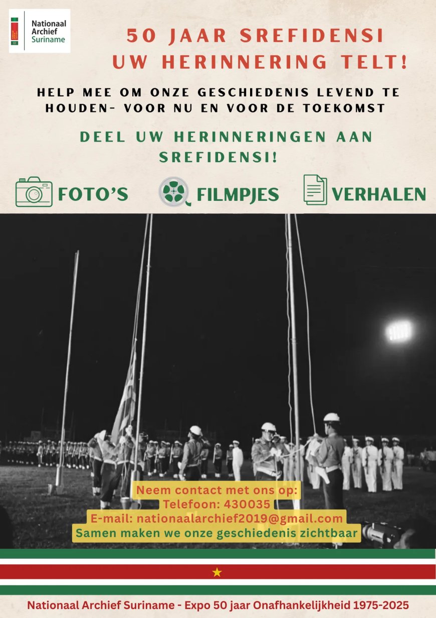 Deel uw herinneringen aan 50 jaar Srefidensi