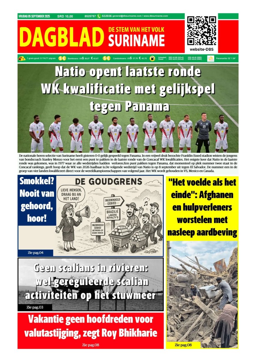 Dagblad Suriname, vrijdag 5 september 2025