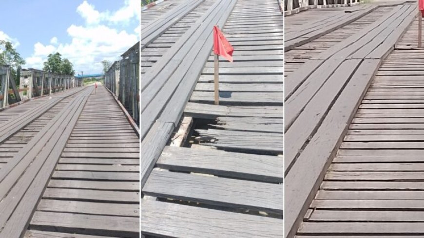 Parabrug voorlopig gesloten vanwege groot gat in wegdek