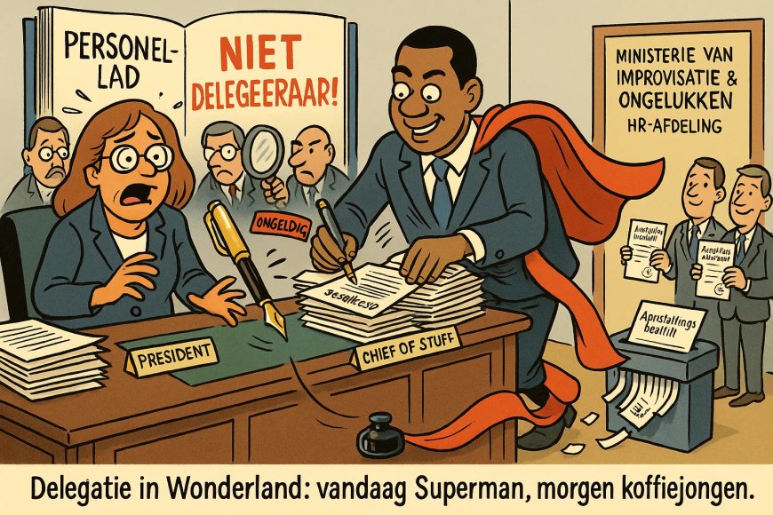 De president en de pen van paniek