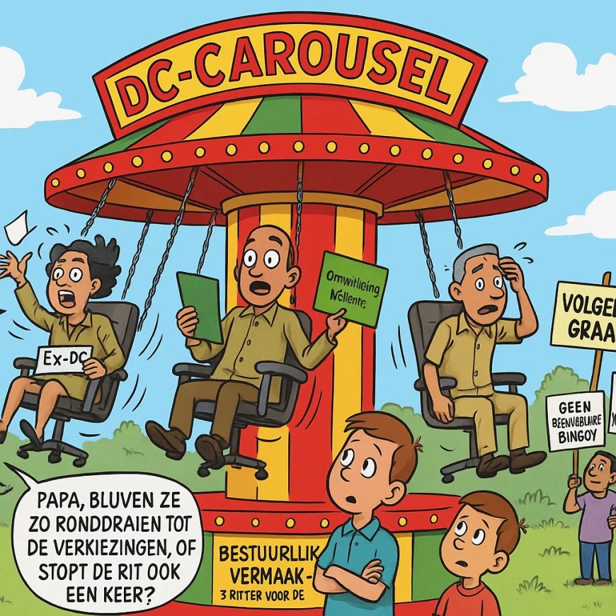 Nickerie’s dc-carrousel: Draaimolen draait sneller dan de plantagewind!