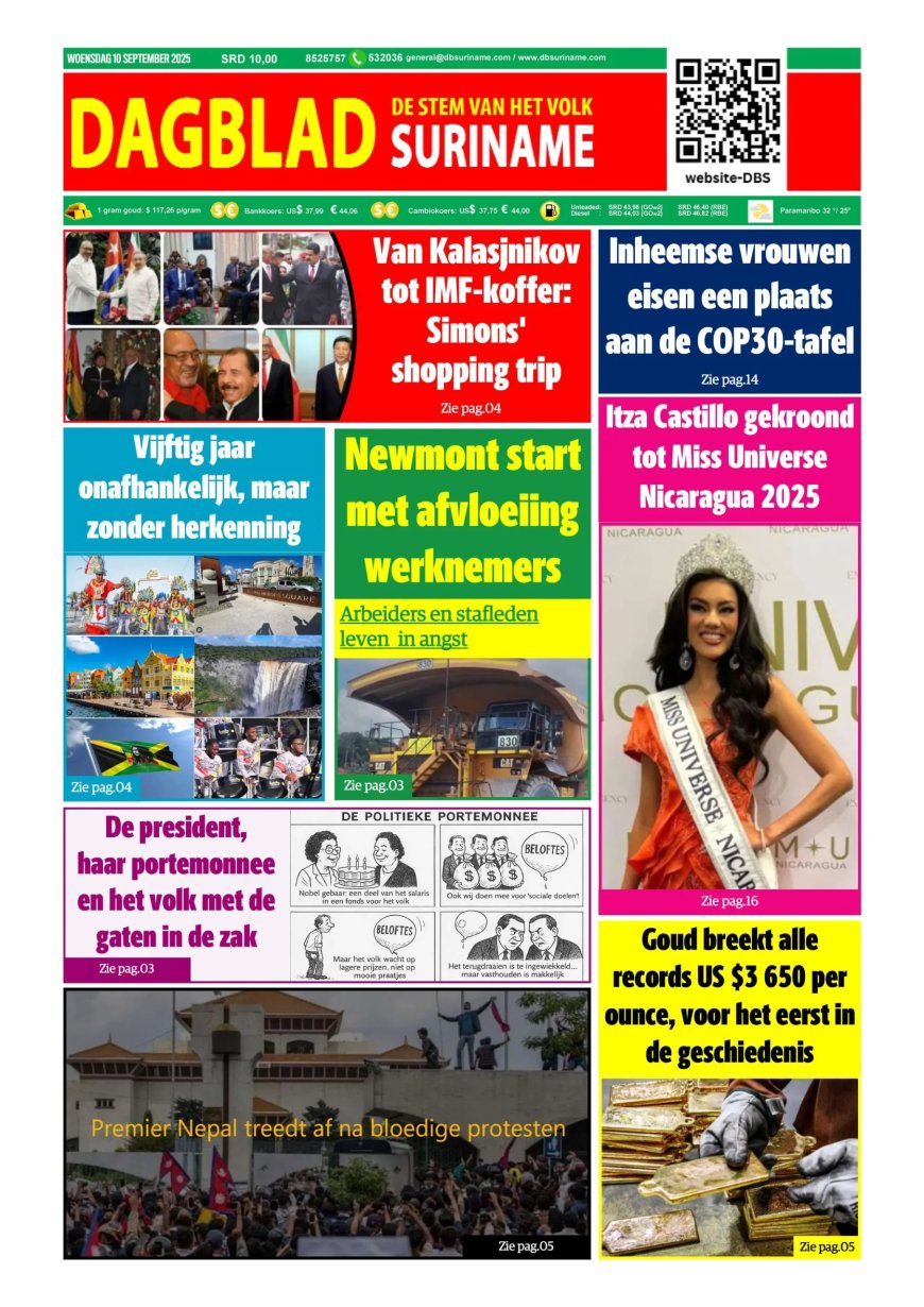 Dagblad Suriname, woensdag 10 september 2025
