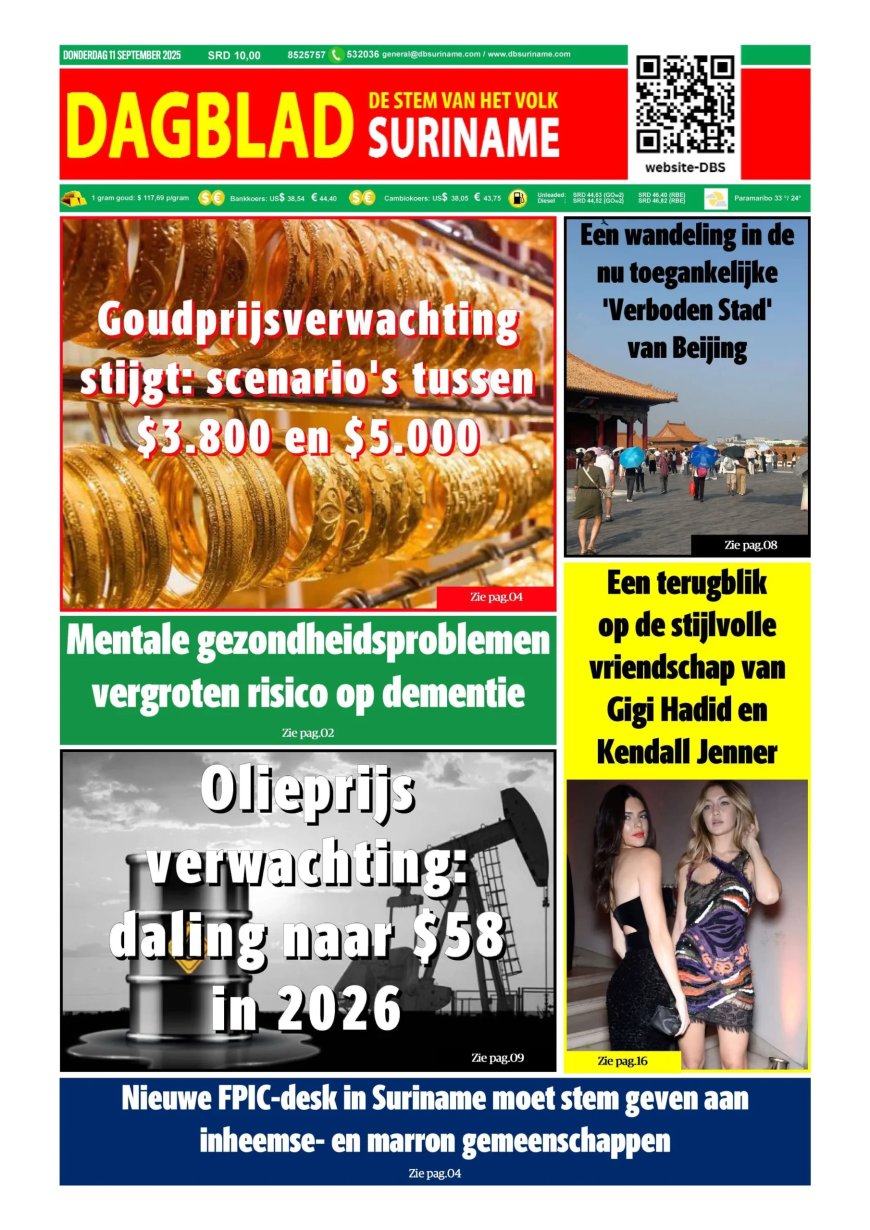 Dagblad Suriname, donderdag 11 september 2025
