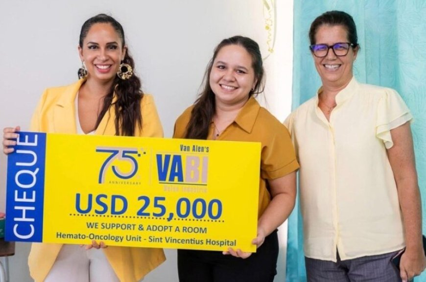 Vabi schenkt US$ 25.000 aan hematologie unit Sint Vincentius Ziekenhuis