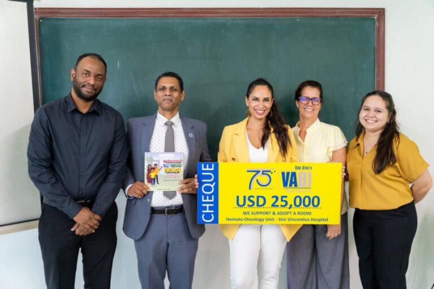 VABI schenkt USD 25.000 aan Hematologie Unit St. Vincentius Ziekenhuis