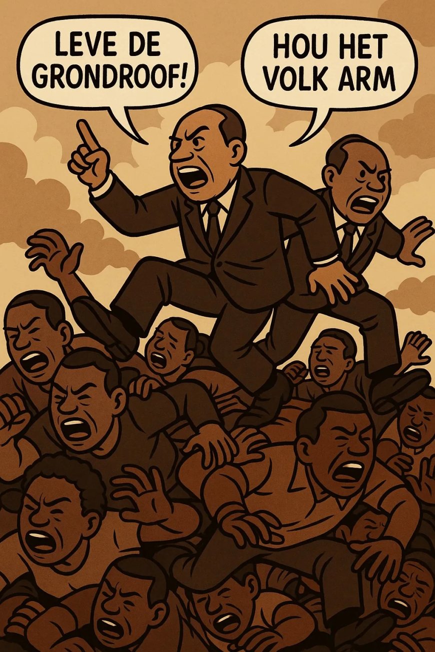 Grondroof: Een spel van macht, een wond voor het volk