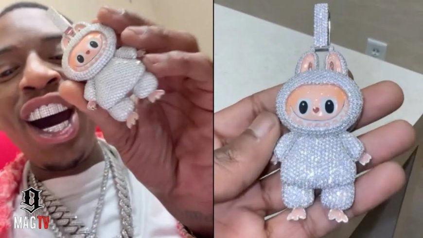 Soulja Boy showt zijn Labubu-ketting met trots