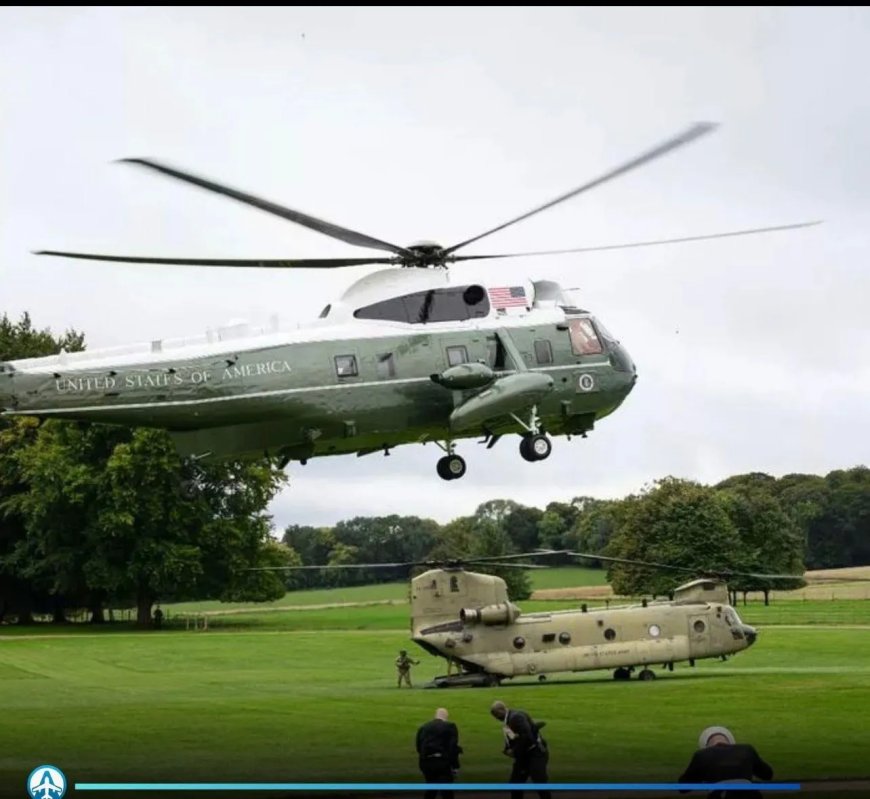 Noodlanding Marine One met Trump en Melania