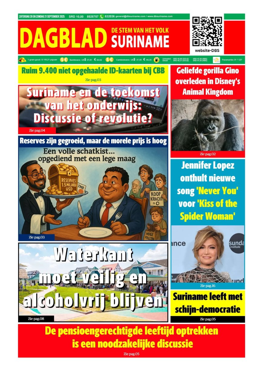Dagblad Suriname, zaterdag 20 september 2025