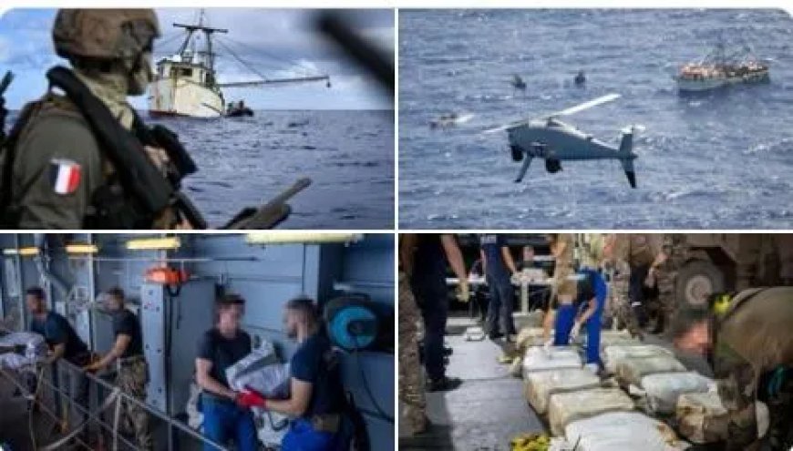 Franse marine onderschept recordvangst cocaïne