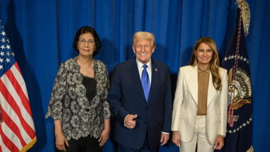 President Simons bij diner van president Trump