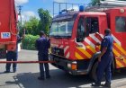 Blusvoertuig Brandweer raakt defect op straat