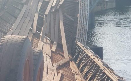 Brug bij Witagron ingestort